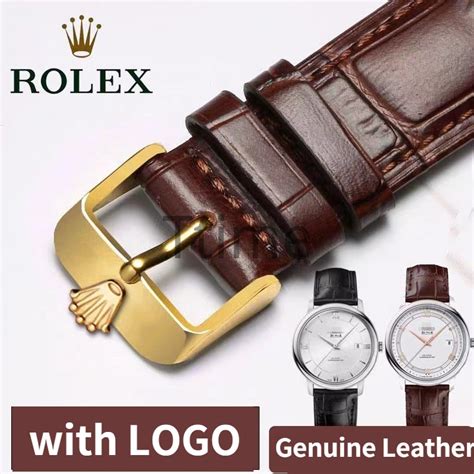 rolex watch brown leather band|authentic rolex leather watch bands.